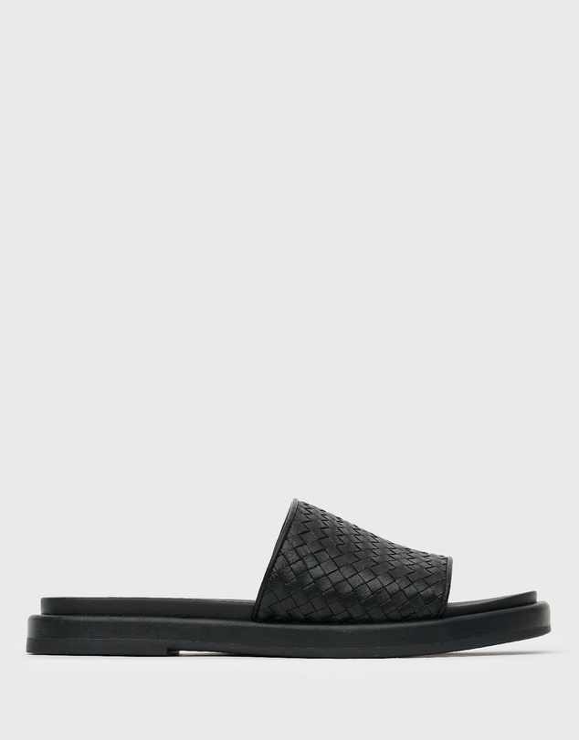 Betts - Bobbie Leather Woven Slides