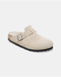 Birkenstock - Boston SFB Tonal Footbed Suede Leather Regular - Women's