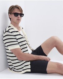 UNISON - Ladder Stitch Knit Button Thru