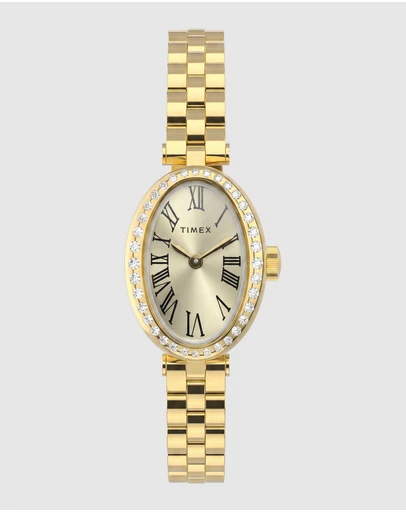 TIMEX - Cavatina® 19mm Crystal Dial Stainless Steel Bracelet Watch