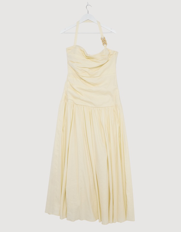 Revibe - Repaired Shona Joy Hadley Draped Halter Neck Maxi Dress - AU 16