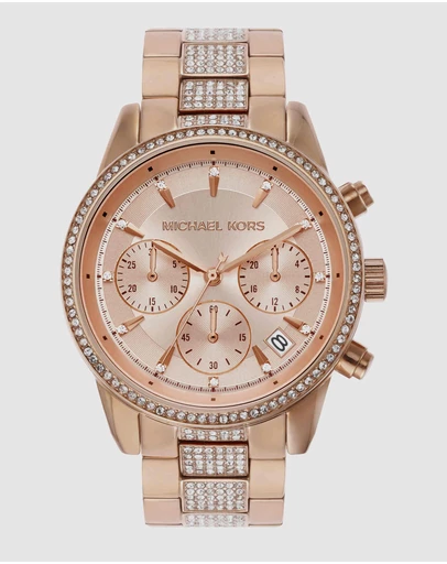 Michael Kors - Ritz Rose Gold-Tone Chronograph Watch