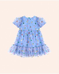 Huxbaby - Fruit Salad Puff Sleeve Tulle Dress - Kids