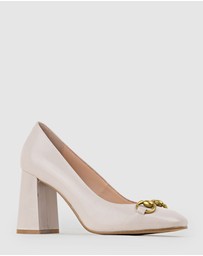 Edward Meller - BAILEY85 Block Heel Pump with Trim