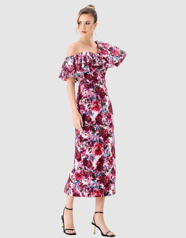 Bariano - Gilea Ruffle Column Midi
