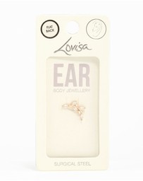 Lovisa - Gold Plated Surgical Steel Curved Vine Single Flat Back