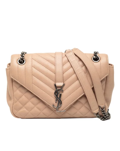 Pre-Loved by Azura Reborn - Pre-Loved Medium Sheepskin Triquilt Monogram College Bag