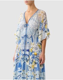 Camilla - Ruffle Sleeve Long Dress
