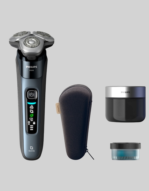Philips - Philips Series i9000 Electric Shaver Clean Pod Incl - Taubenblau