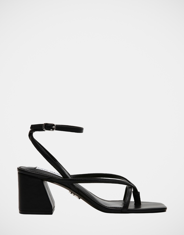 Steve Madden - Ansel Black Leather Heels