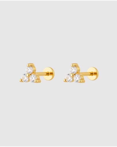HOUSE OF SLANI - Gold Lou Flatback Ear Piercing