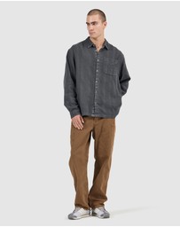 Rolla's - Heavy Weave Long Sleeve - Washed Black