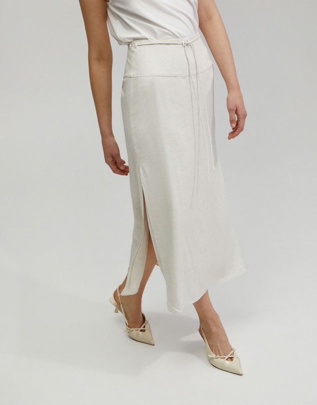 Oxford - Rose Linen Blend Skirt