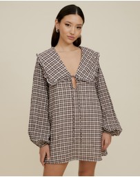 The Fated - Montant Check Mini Dress