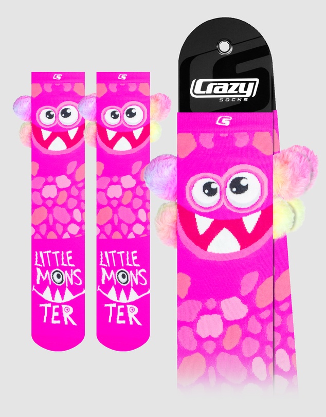 Crazy Skates - Crazy Socks Monster Pink Knee-High Socks