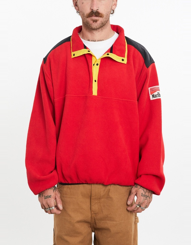 Vintage by The Real Deal - Pre Loved - Vintage 90s Marlboro Cigarettes Pullover Fleece Jacket