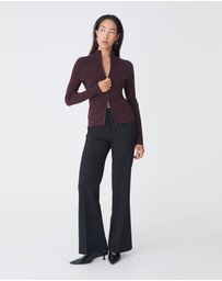 Forcast - Blake Ribbed Zip Cardigan