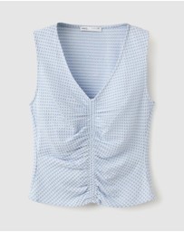 M.N.G - Ruched Fitted Top