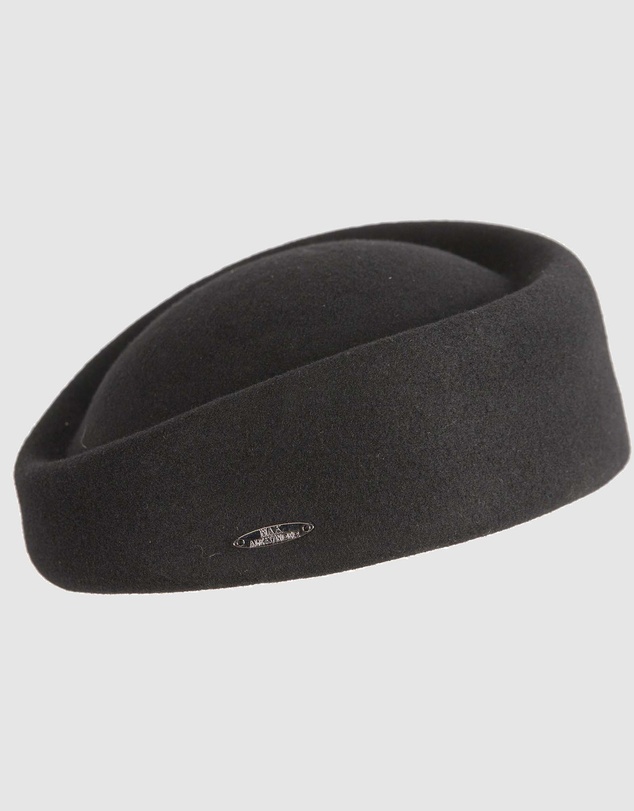 Max Alexander - Felt Black Pillbox Hat