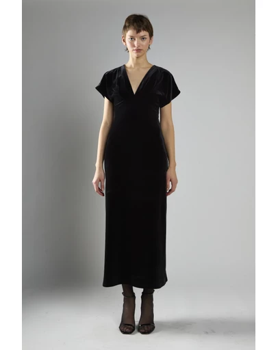 Glamorous - Short Sleeve V-Neck Maxi Dress