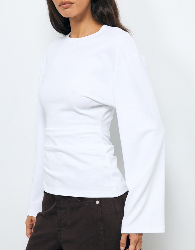 AERE - Marnie Gathered Waist Top