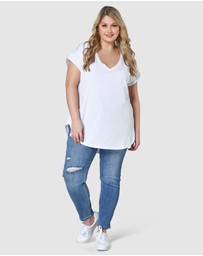Indigo Tonic - Jacinta Longline V Neck Tee