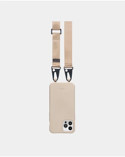 LOUVE COLLECTION - Desert Sand Phone Case + Latte Love Lanyard