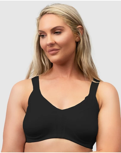 Naturana - Side Smoothing Organic Cotton Wirefree Minimiser Bra