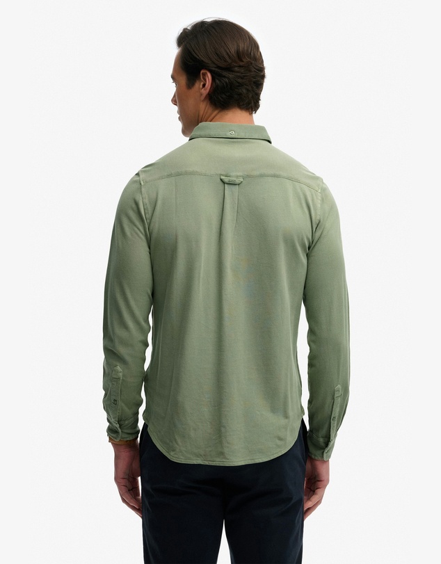 Superdry - Vintage Destroy Pique Long Sleeve Shirt