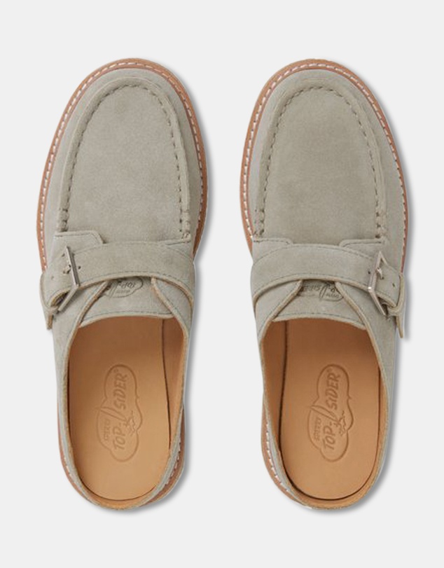 Sperry - Captains Oxford Mule Leather Suede Silver Sage- Women's