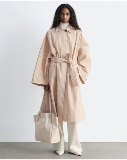 & Other Stories - Oversized Pinstripe Trench Coat