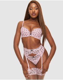 Ann Summers - Sexy Lace Flocked Suspender Belt
