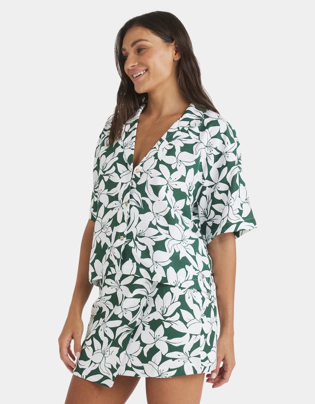 Roxy - Womens Khloe Salty Water Short Sleeve Shirt