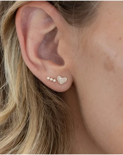 Luna Rae - Solid Gold - Sweetheart Studs