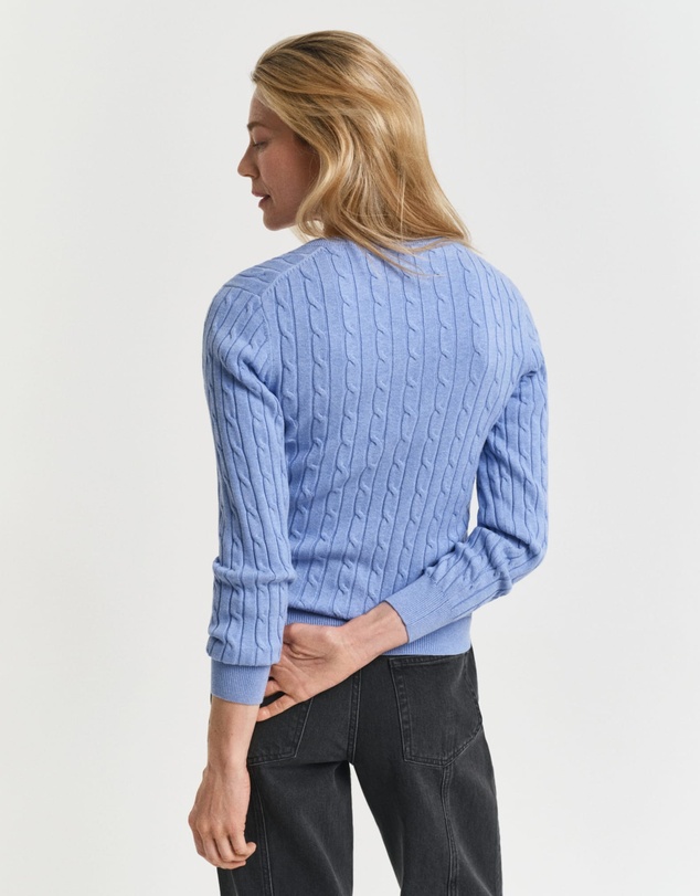 Gant - Stretch Cotton Cable V-Neck Knit