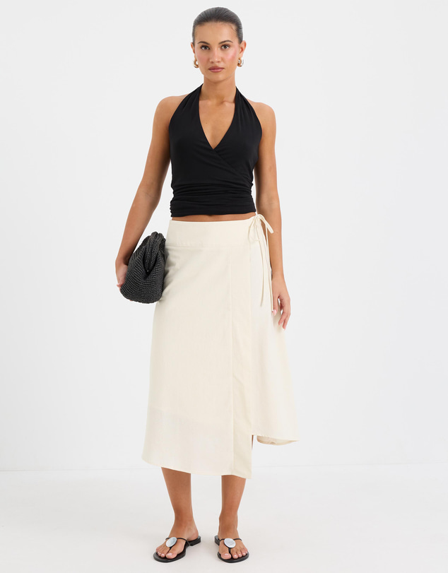 Calli - Emaline Wrap Midi Skirt