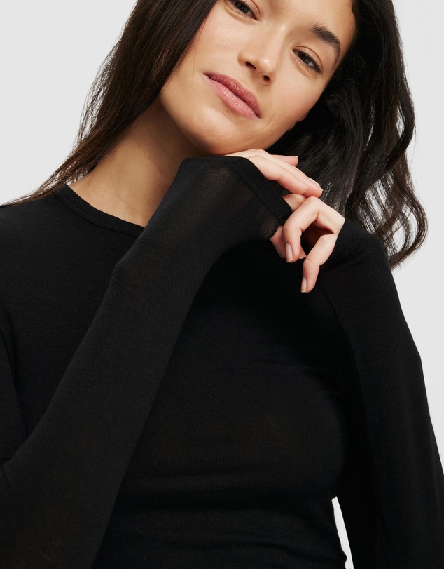 Cotton On - Sheer Layer Crew Long Sleeve Top