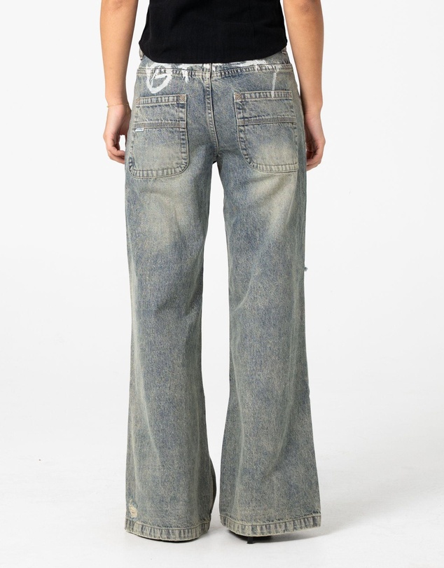 Rusty - DIY Wendy Wide Low Rise Distressed Jean