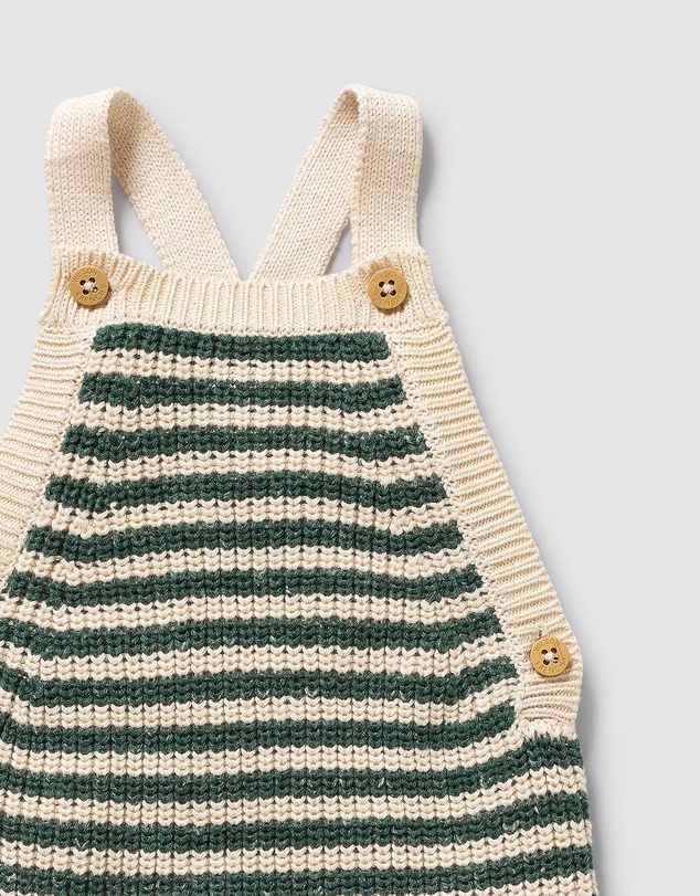 Wilson & Frenchy - Organic Knitted Stripe Overalls - Babies