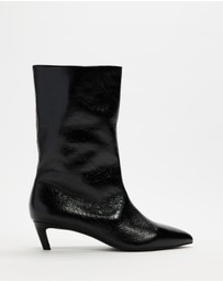AERE - Nara Leather Heeled Boots