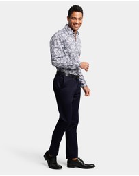 Brooksfield - Abstract Floral Print Slim Fit Dress Shirt