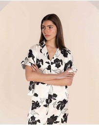 Gingerlilly - Wren Recycled Silky Satin Floral PJ