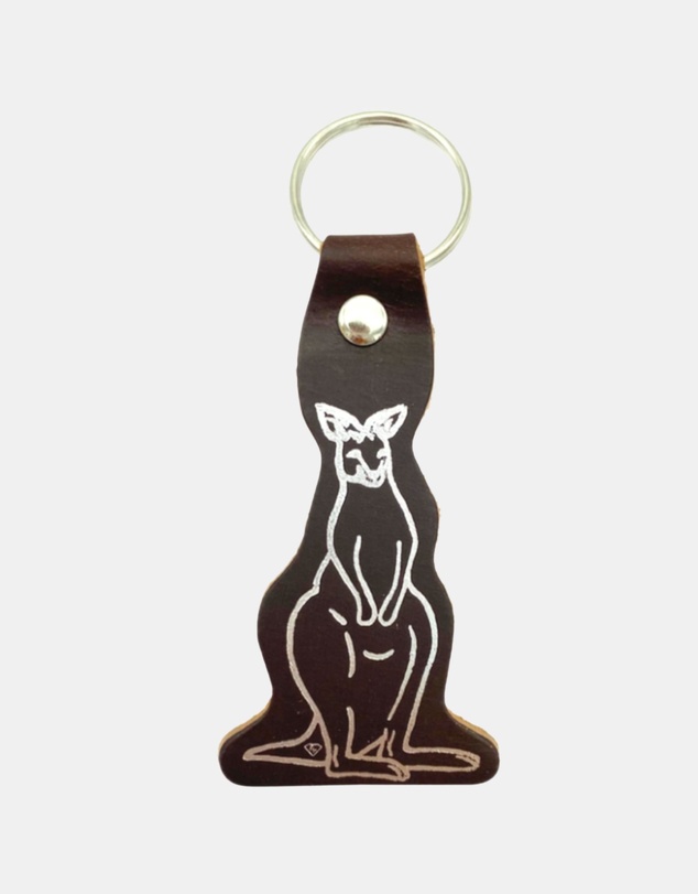 Jacaru - Jacaru 6408 Kangaroo Printed Leather Keyring