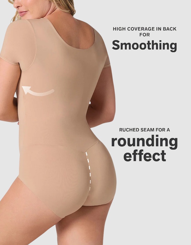 Leonisa - Essential Boldly Short Sleeve Shaping Tummy Control Bodysuit