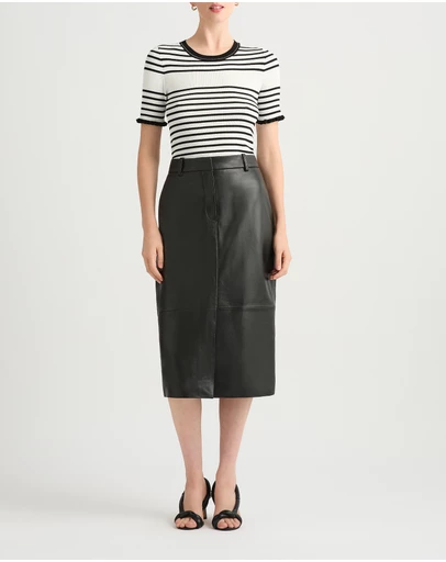 David Lawrence - Emmanuel Leather Skirt
