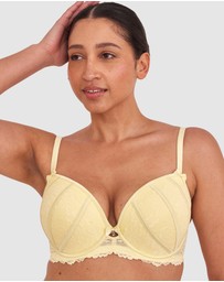 Bras N Things - Bethany Push Up Bra-Light Yellow