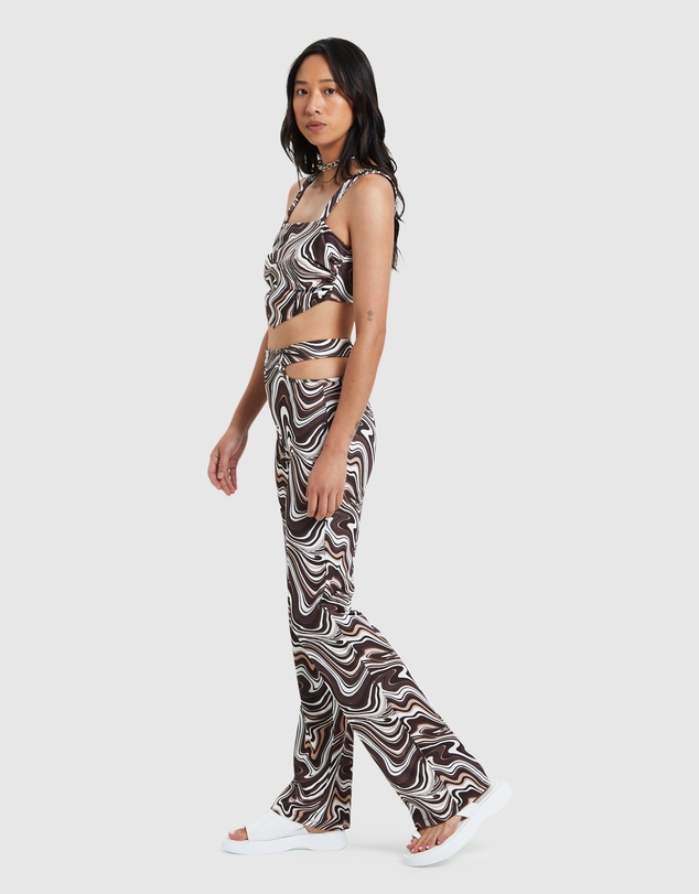 Neon Hart - Tammy Swirl Print Tie Back Bodice