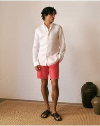 Trenery - Cotton Twill Chino Short in Crimson