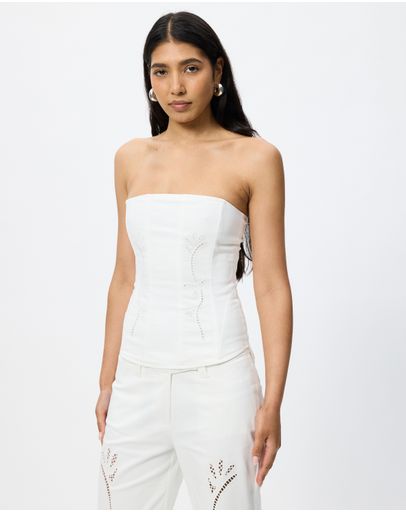 White Embroidered Eyelet