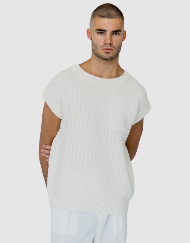 Justin Cassin - Mateo Pocket Knitted Vest